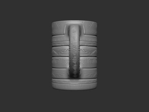 Aztec face Coffe - Tea - Milk mug 3D Print Model