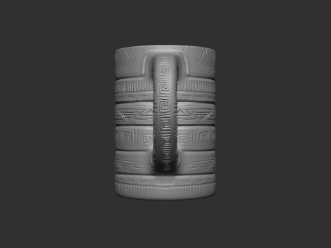 Aztec face Coffe - Tea - Milk mug 3D Print Model