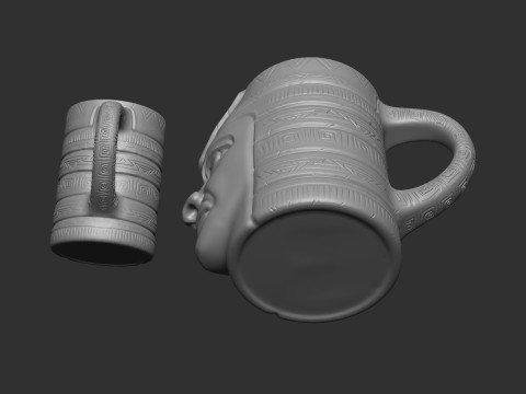 Aztec face Coffe - Tea - Milk mug 3D Print Model