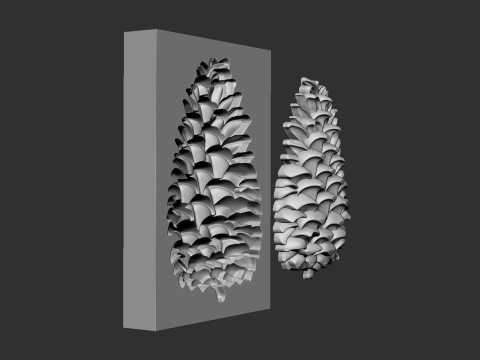 Pine cone cookie stamp 3D Druckmodell