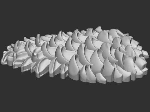 Pine cone cookie stamp 3D Print Model