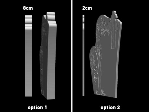 Tree Shaped Tombstone 3D Print Model