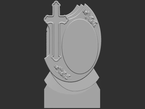 L&aacute;pida conmemorativa con cruz Modelo de impresión 3D