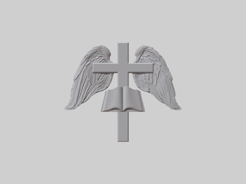 Cross with Wings 3D Baskı Modeli