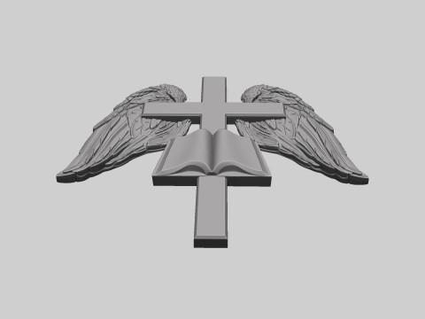 Cross with Wings 3D Baskı Modeli