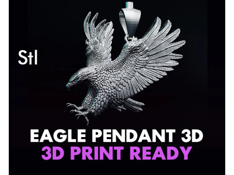 ईगल पेंडेंट 3D प्रिंट मॉडल
