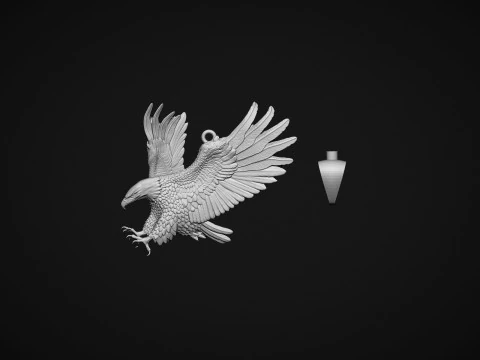Eagle Pendant 3D Print Model