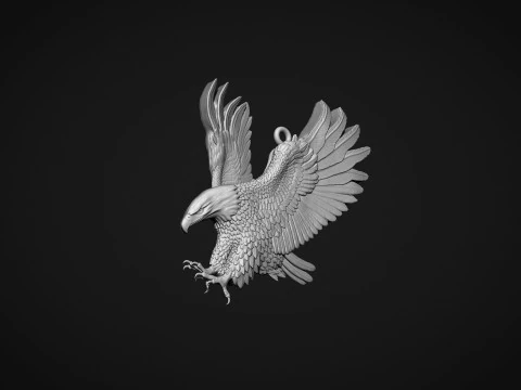 Eagle Pendant 3D Print Model
