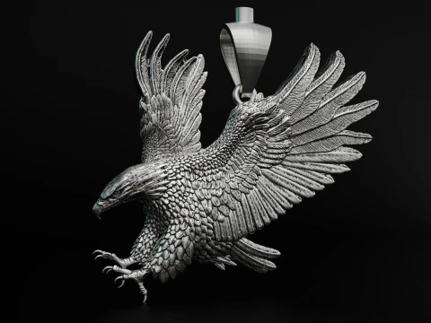Eagle Pendant 3D Print Model