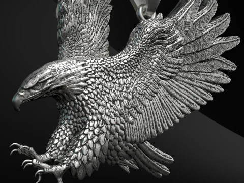 Eagle Pendant 3D Print Model
