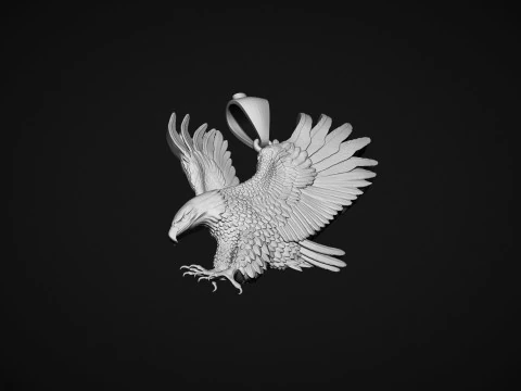 Eagle Pendant 3D Print Model