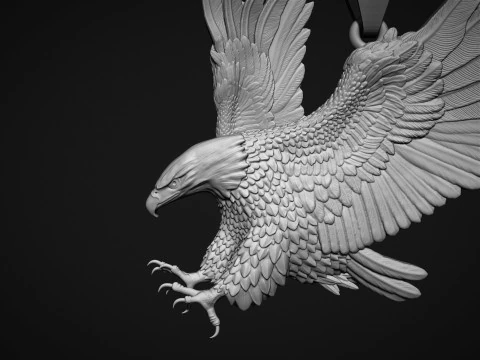 Eagle Pendant 3D Print Model