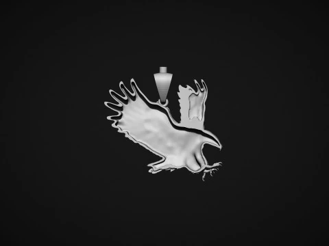 Eagle Pendant 3D Print Model