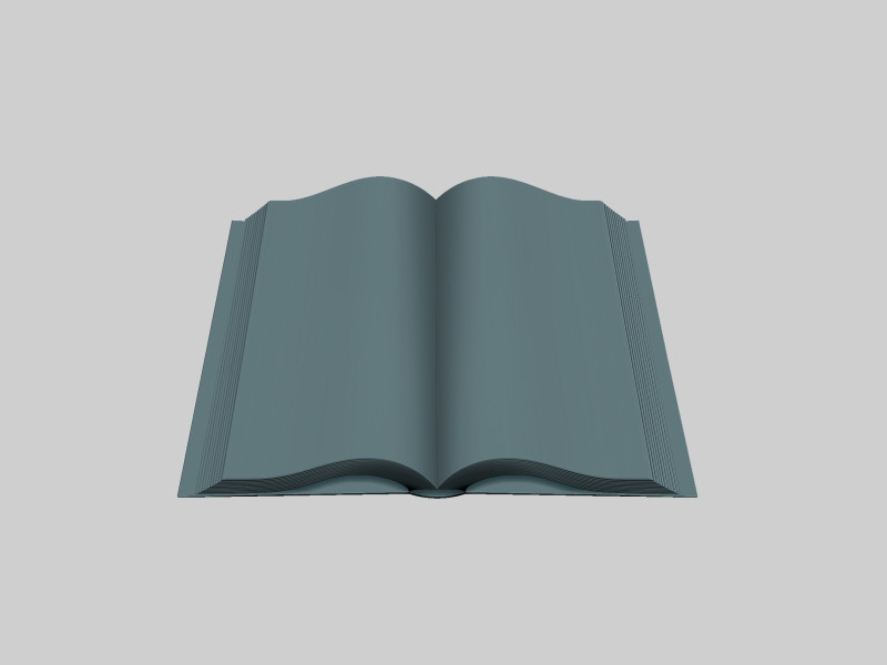 Opened Book 3D 프린트 모델 .c4d .max .obj .3ds .fbx .stl .blend