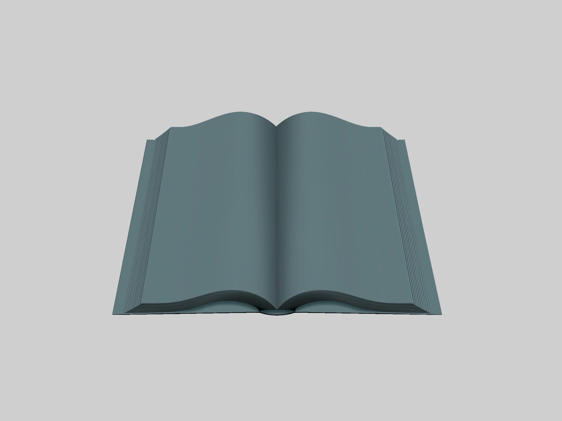 Opened Book 3D Print Model .c4d .max .obj .3ds .fbx .stl .blend 