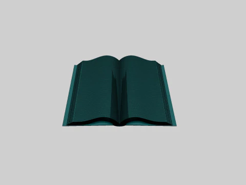 Opened Book 3D Print Model