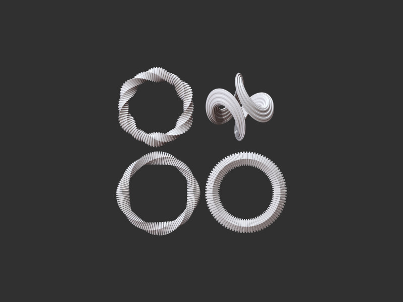 Abstract Figure Set Model Cetak 3D .c4d .max .obj .3ds .fbx .stl .blend 