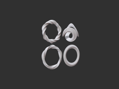 Abstract Figure Set Model Cetak 3D