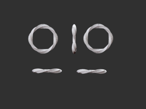 Abstract Figure Set Model Cetak 3D