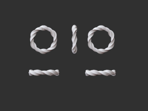 Abstract Figure Set Model Cetak 3D