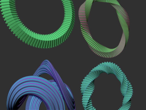 Abstract Figure Set Model Cetak 3D