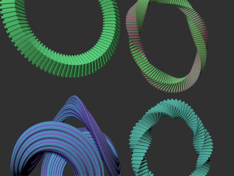 Набор абстрактных фигур 3D Принт Модель