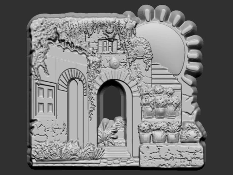 地中海の家のお土産 3Dプリントモデル