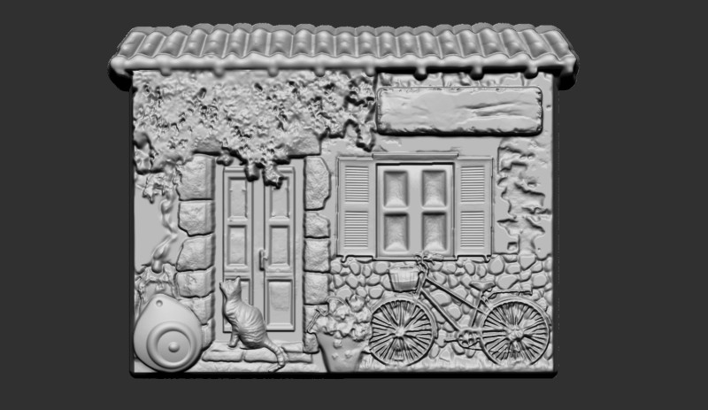 The Mediterranean House Souvenir 3D Druckmodell .c4d .max .obj .3ds .fbx .stl .blend 