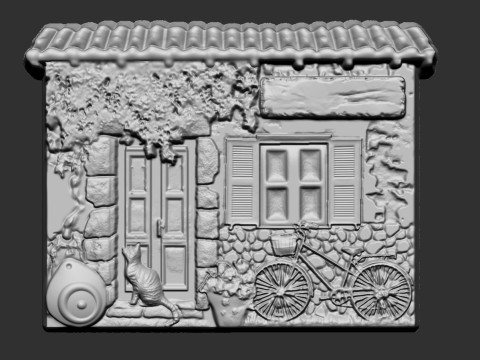 The Mediterranean House Souvenir 3D Druckmodell