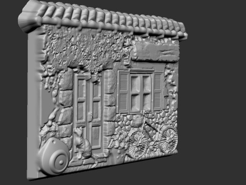 The Mediterranean House Souvenir 3D Druckmodell