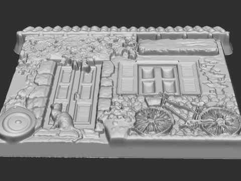 The Mediterranean House Souvenir 3D Print Model