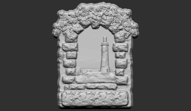 Stone Window Souvenir Modelo de impresión 3D .c4d .max .obj .3ds .fbx .stl .blend 