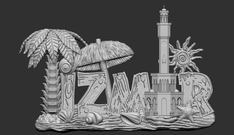 Izmir City Souvenir 3D Print Model .c4d .max .obj .3ds .fbx .stl .blend 