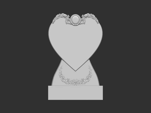 L&aacute;pida conmemorativa en forma de coraz&oacute;n Modelo de impresión 3D