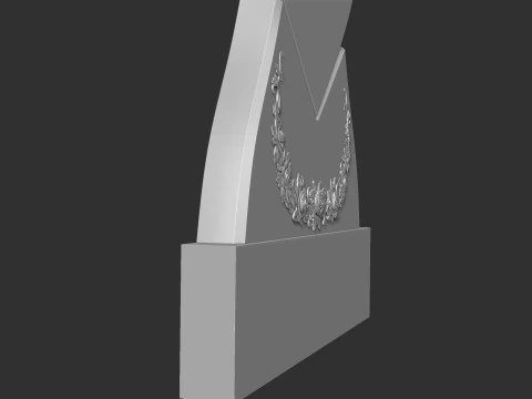 Heart Shaped Memorial Tombstone 3D Print Model