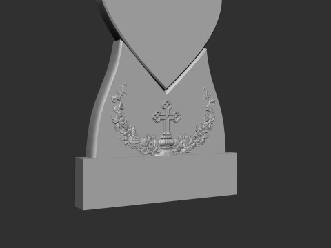 Memorial Tombstone with Angel 3D Baskı Modeli