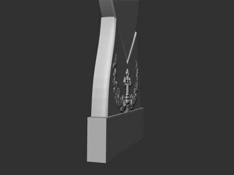 Memorial Tombstone with Angel 3D Baskı Modeli