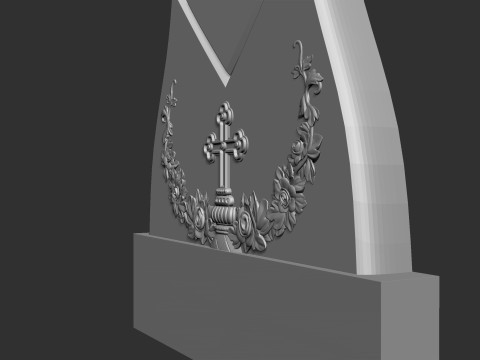 Memorial Tombstone with Angel 3D Baskı Modeli