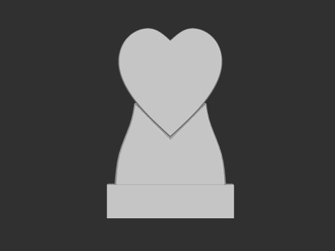 Heart Shaped Memorial Tombstone 3D Baskı Modeli