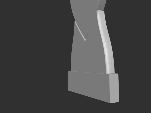 Heart Shaped Memorial Tombstone 3D Print Model