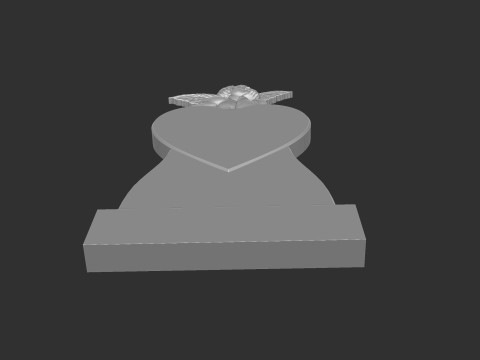 Memorial Tombstone with Angel 3D Принт Модель