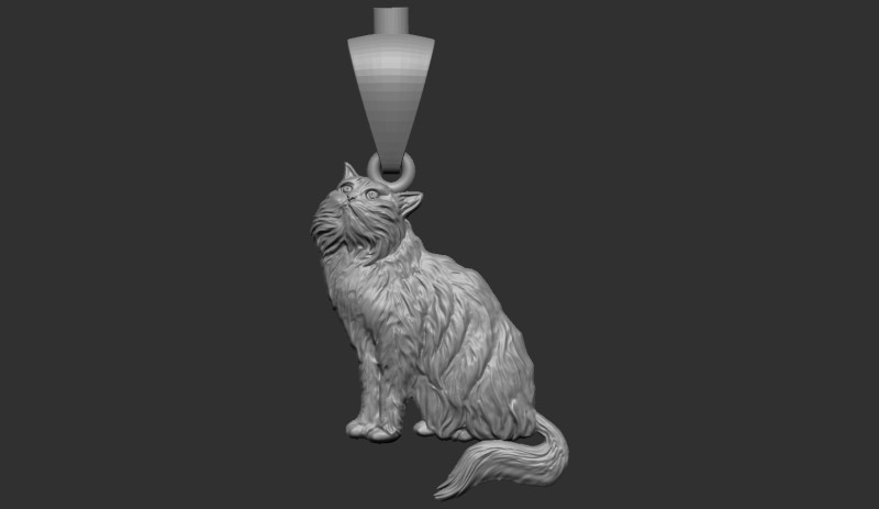 Cat Pendant 3D Принт Модель .c4d .max .obj .3ds .fbx .stl .blend 