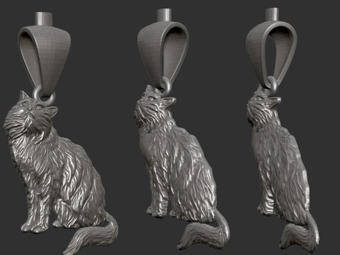 Cat Pendant 3D Принт Модель