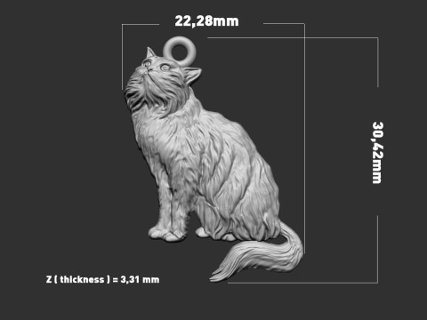 Cat Pendant 3D Принт Модель