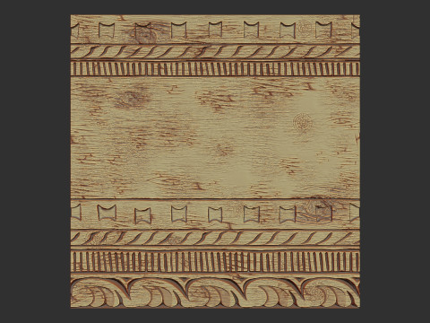 Hand Carved Style Cabinet Door 3D 프린트 모델