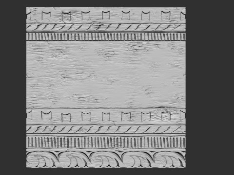 Hand Carved Style Cabinet Door 3D 프린트 모델