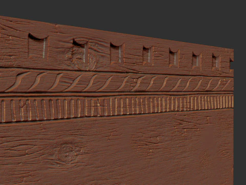 Hand Carved Style Cabinet Door 3D Print Model