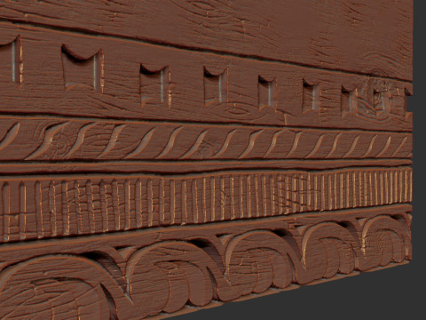 Hand Carved Style Cabinet Door 3D 프린트 모델