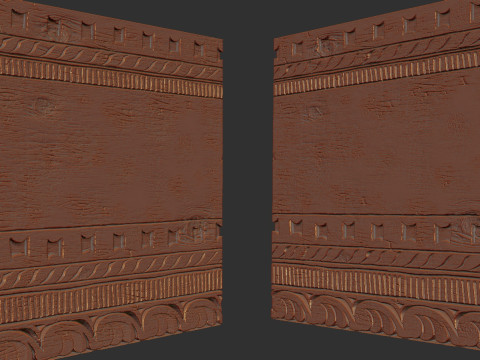 Hand Carved Style Cabinet Door 3D 프린트 모델