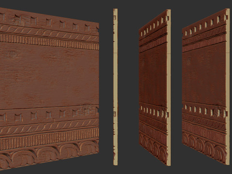 Hand Carved Style Cabinet Door 3D 프린트 모델